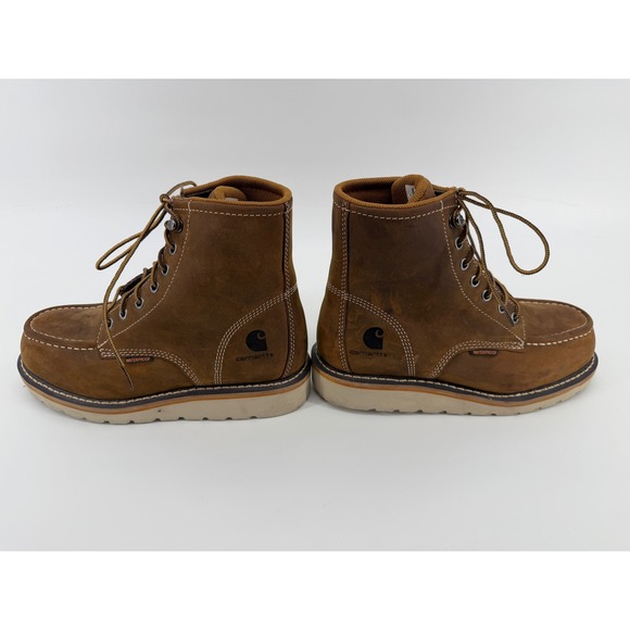 Carhartt Shoes - Carhartt Women's Waterproof Wedge Work Boots Tan Leather Size 7